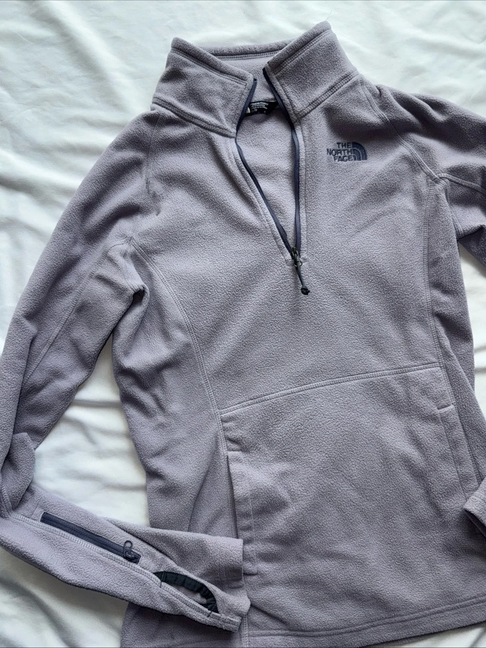 The North Face Lavender-Grey Quarter Zip Fleece Pullover